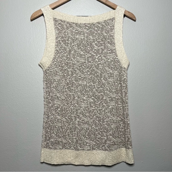 NEW‎ Chico's Women Knit Tank Top Large Tan Stretch Textured 2 - Picture 6 of 7